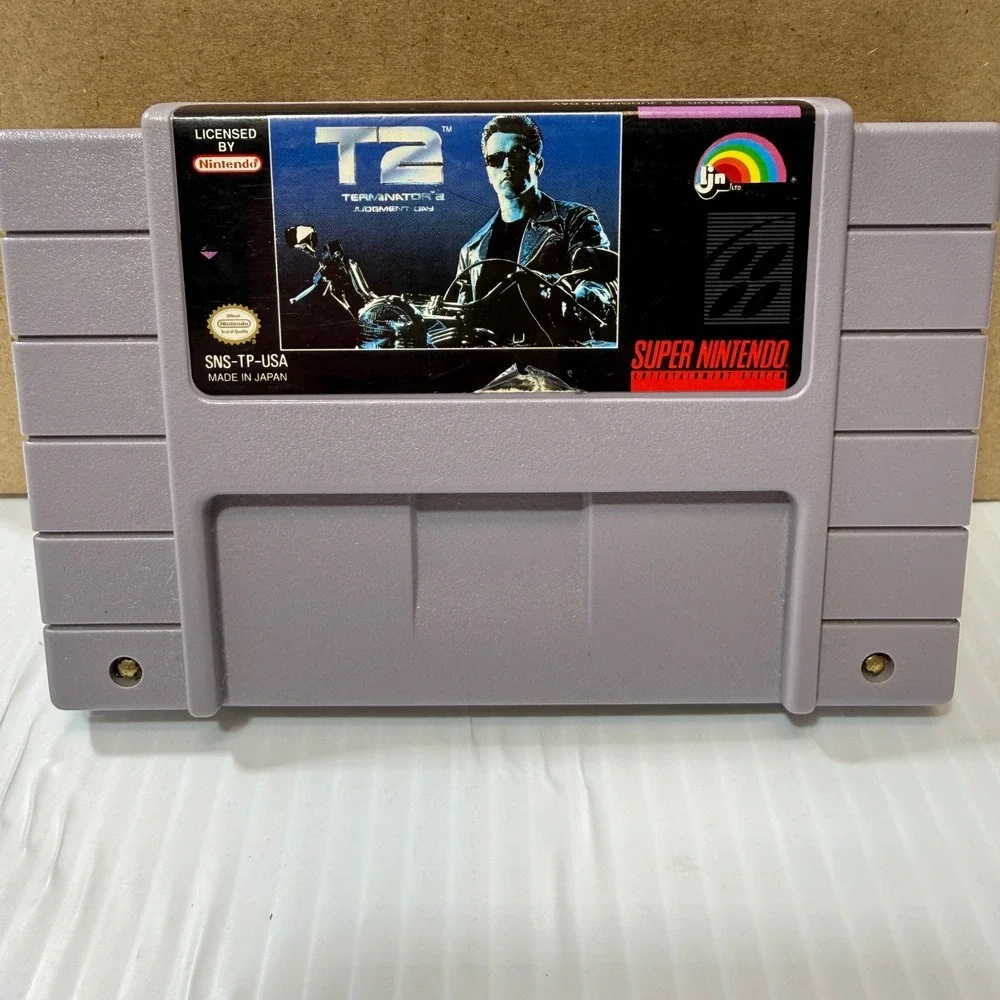 Nintendo T2 Terminator 2 Judgment Day‎ SNES Grey Good Authentic LJN Action Game